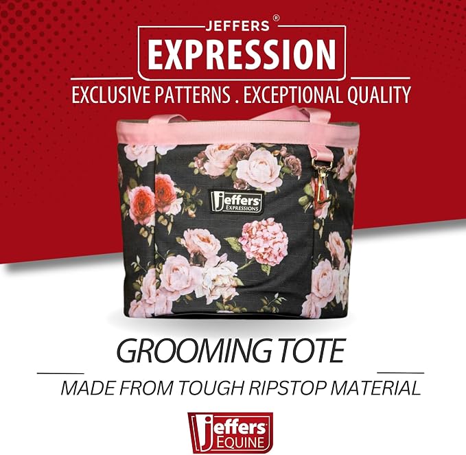 Jeffers Expression Grooming Tote Caddy, Rose Garden- Durable Ripstop Organizer - Image 2
