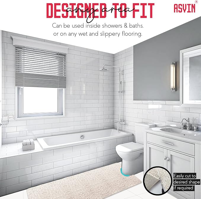 Asvin Soft Textured Bath, Tub Mat, 24x16 Inch, Phthalate Free, Non Slip Comfort - Image 8