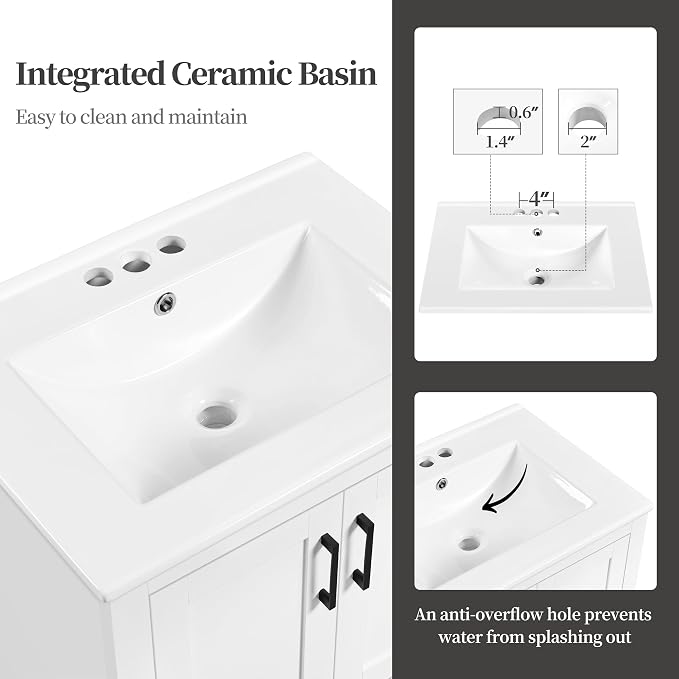 Yaheetech 24.5" Modern Bathroom Vanity - Image 7