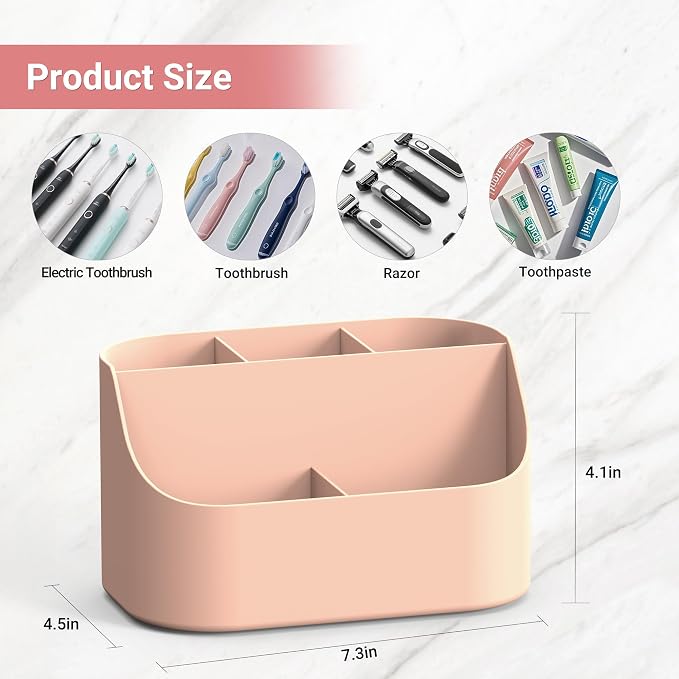 Toothbrush Holders for Bathrooms, Toothpaste and Electric Tooth Brush Holder - Image 2
