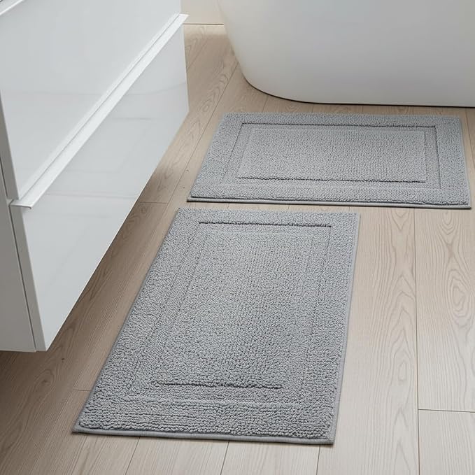SHACOS Super Soft Bathroom Rugs Set of 2 Pieces 20x32 + 16x24 inch Non Slip - Image 7