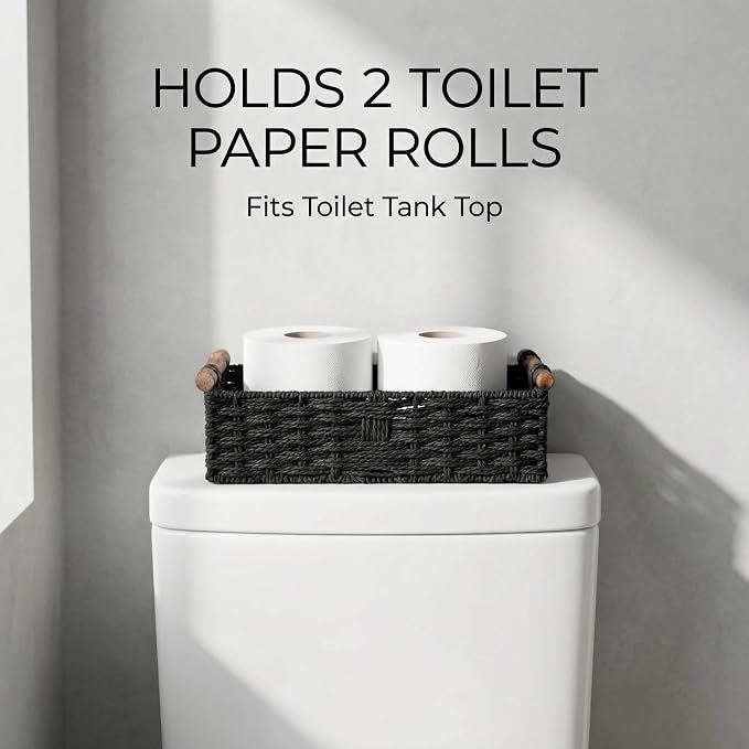 Back of Toilet Basket, Basket for Toilet Tank Top, Narrow Bathroom Organizer - Image 2