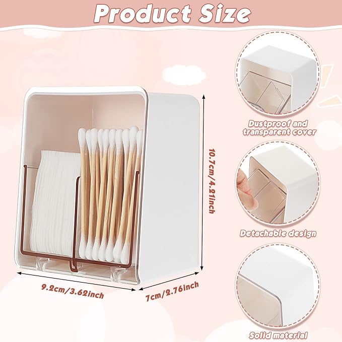 Sieral 2 Pcs Cotton Ball Holder Canisters - Image 2