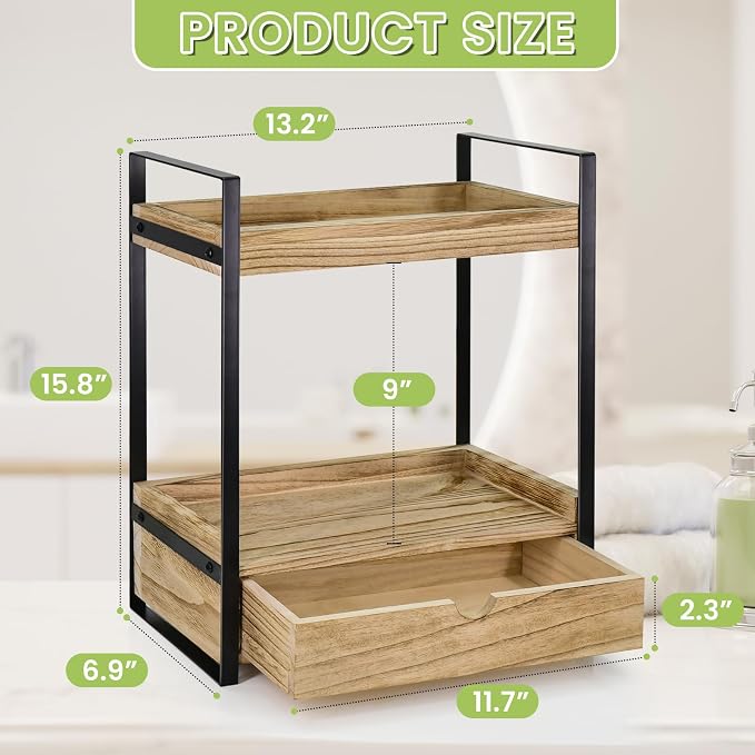 2-Tier Bathroom Organizer Countertop - Image 3