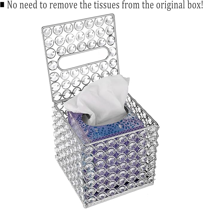 Sumnacon Crystal Square Tissue Box Cover - Image 7