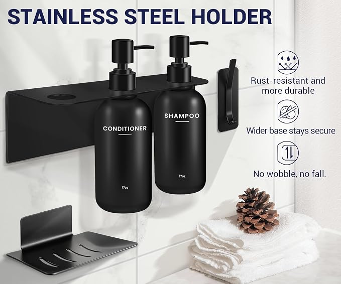 KLL Shampoo and Conditioner Dispenser Set - Image 6