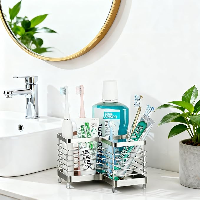 MYITYARD Toothbrush Holders for Bathrooms, Stainless Steel Electric Toothbrush - Image 7