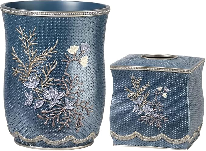 Zahari Home 2pc Capri Bathroom Decor Set Waste Basket by ZahariHome