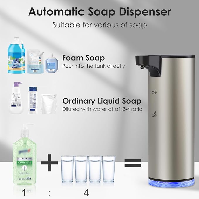Automatic Soap Dispenser Foam Rechargeable: Touchless Soap Dispenser Stainless - Image 6