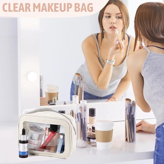 6PCS Clear Toiletry Bag, TSA Approved Travel Pouch - Image 2
