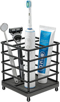 BOTEMY Toothbrush Holders with Quick Drying Mat—Black Toothbrush and Toothpaste by BOTEMY