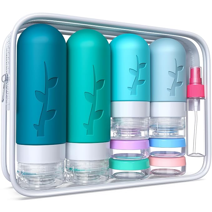 18 Pack Travel Bottles for Toiletries by Tocelffe