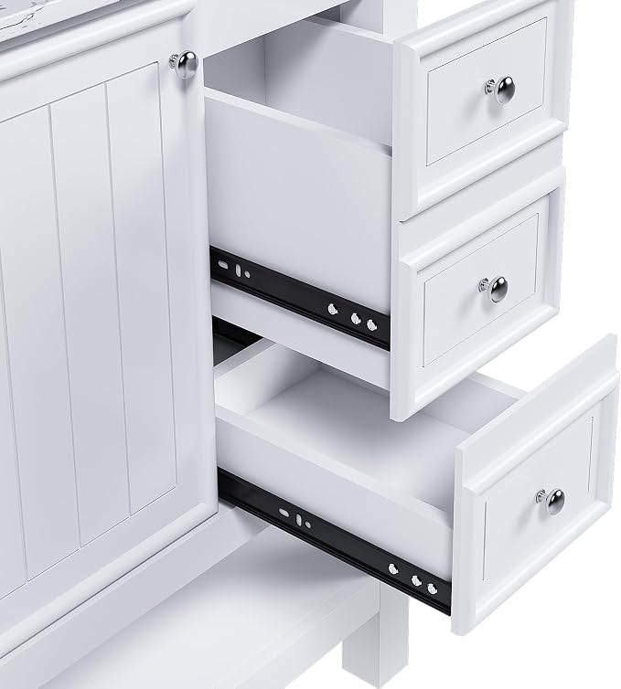 Montary 36" Bathroom Vanity Without Sink, Modern Stylish White Bathroom Storage - Image 7