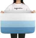 OIAHOMY Large Blanket Basket, 22”x17”x12” Rectangle Woven Baskets, Nursery by MasterofSpaceOptimization