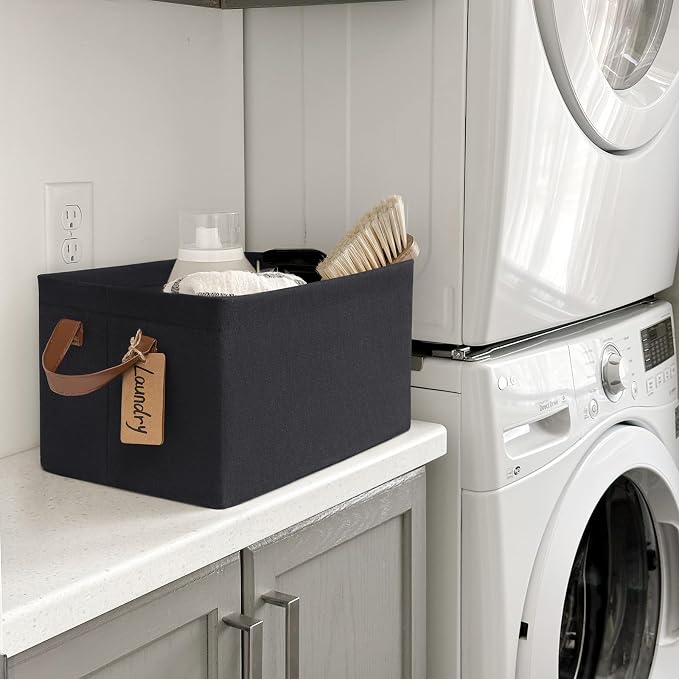CHICVITA Black Storage Bins Shoe Basket - Image 3