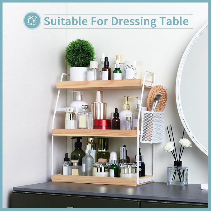 Bathroom Counter Organizer, 3-Tier Standing Storage Shelf - Image 5