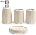 vancasso Ceramic Bathroom Accessories Set 4 Piece, Soap Dispenser by vancasso