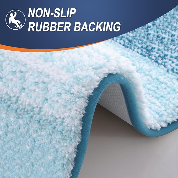OLANLY Bathroom Rugs Sets 3 Piece, Soft Absorbent Microfiber Bath Mats and - Image 4