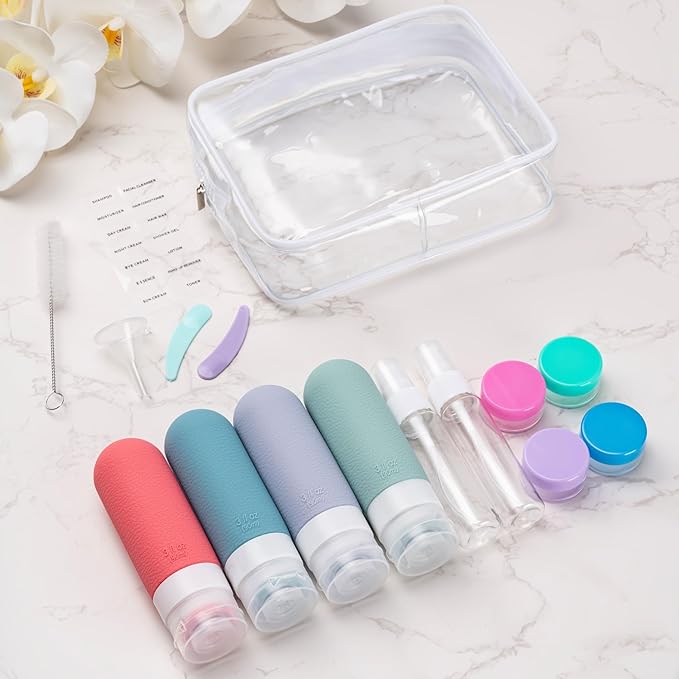 16pack Travel Bottles for Toiletries, TSA Approved LeakProof Squeezable - Image 6