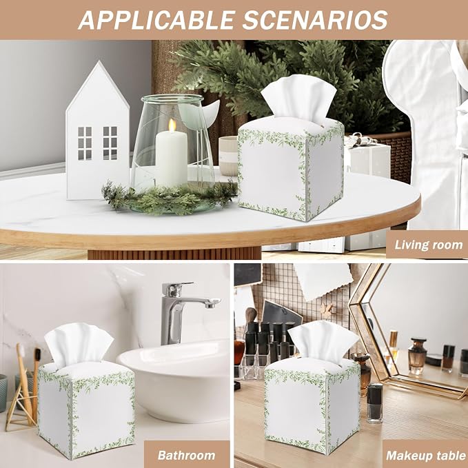 Greenery Tissue Box Cover Square - Image 5