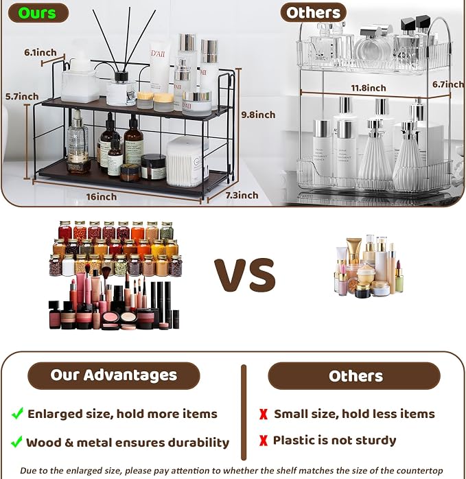 Bathroom Counter Organizer 10s Tool-Free Install, 2 Tier Bathroom Organizers - Image 3