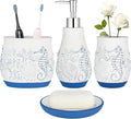 Beach Theme Bathroom Accessory Sets 4PCs Bathroom Set Complete Embossed by Unknown