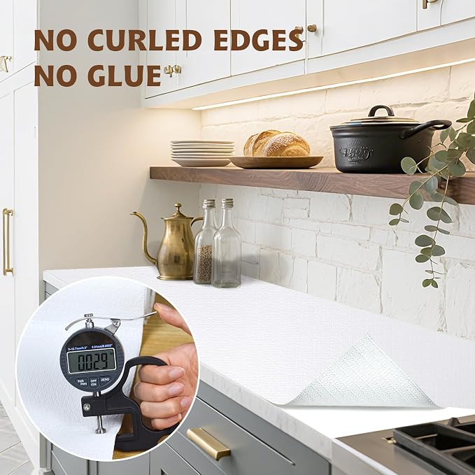 Shelf Liners for Kitchen Cabinets Non Adhesive Drawer Liner 12in x 30FT Pure - Image 8