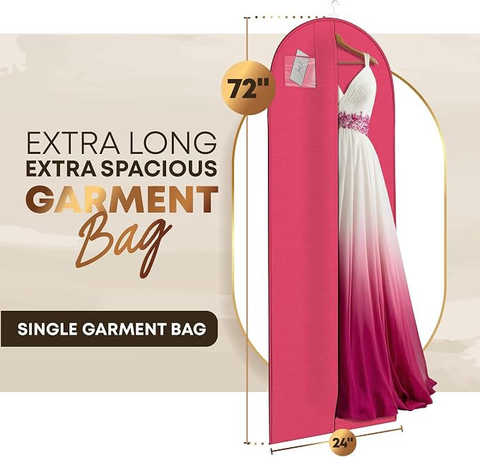 72" Long Dress Bags for Gowns - Image 2
