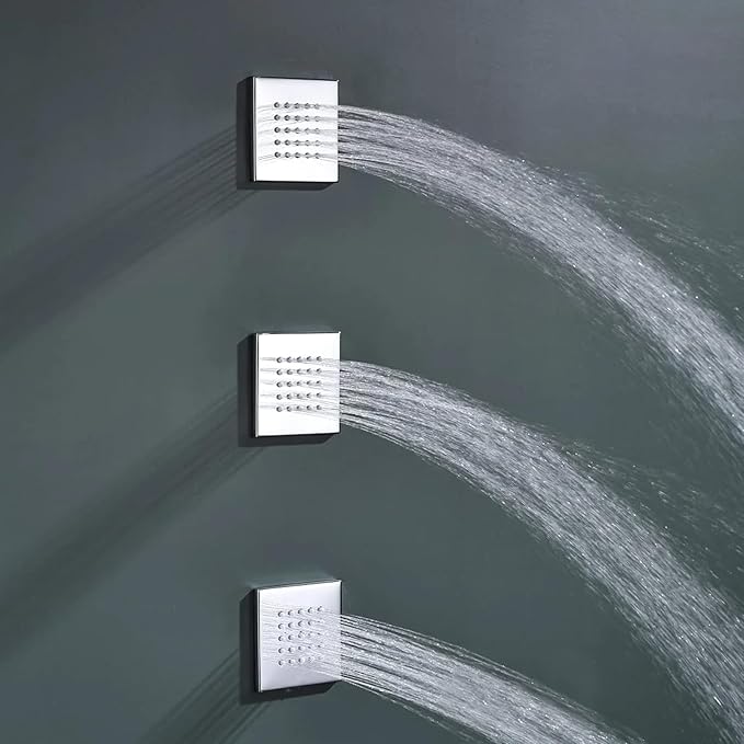 Showerhead Body Spray Massage Spa Shower Jet Concealed Mounted, 4 inch Bathroom - Image 2