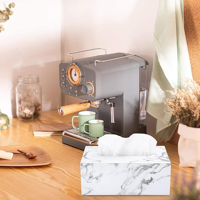 Sumnacon Rectangular Leather Tissue Box Cover - Image 2