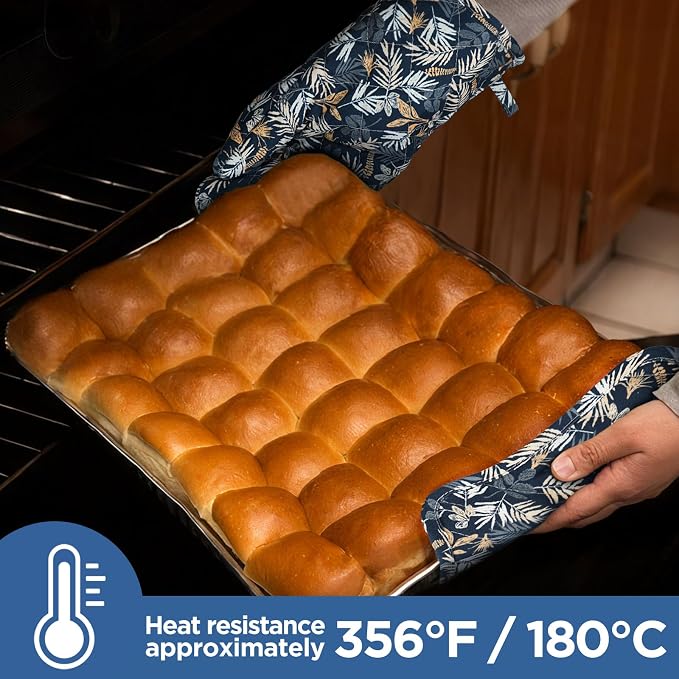 Oven Gloves Heat Resistant Potholder Set Oven Gloves - Image 3