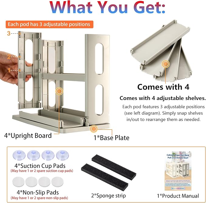 Medicine Organizer 2 Three-Decker Shelves Cabinet Storage Rack Organizer - Image 7