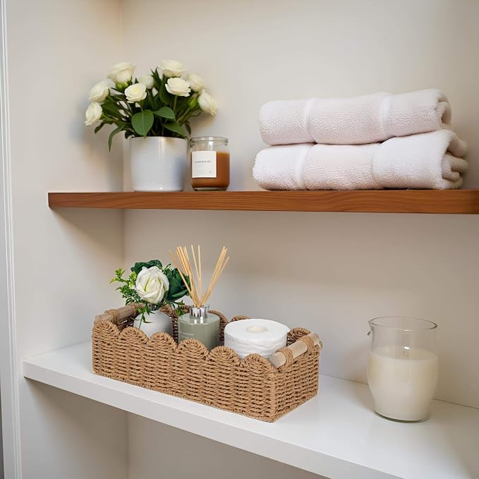 CubesLand Bathroom Basket Organizer, Toilet Tank Paper Storage Baskets 2-Pack - Image 4