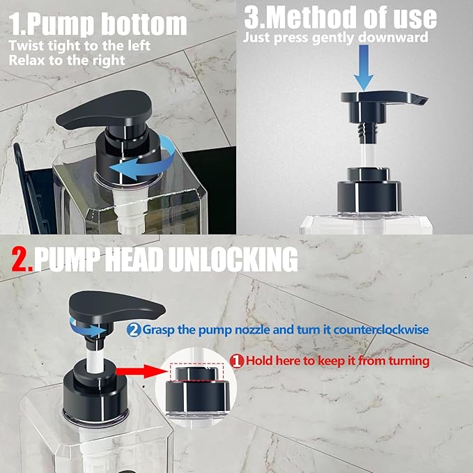Shampoo and Conditioner Dispenser- Refillable & EmptyShampoo and Conditioner - Image 2