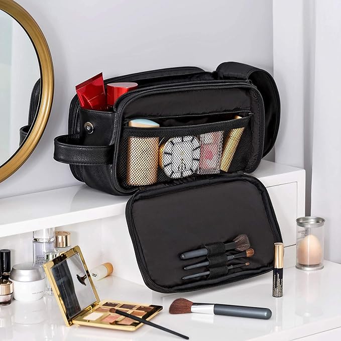 Elviros Travel Toiletry Bag for Men, Shaving Dopp Kit Water-resistant Bathroom - Image 9