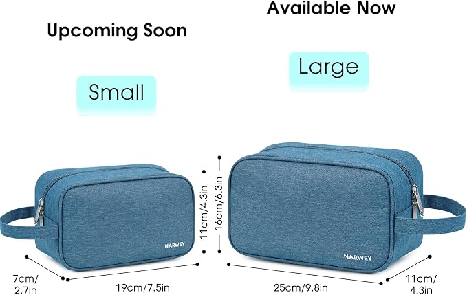 Narwey Travel Toiletry Bag for Women Traveling Dopp Kit Men Travel Bag for - Image 3