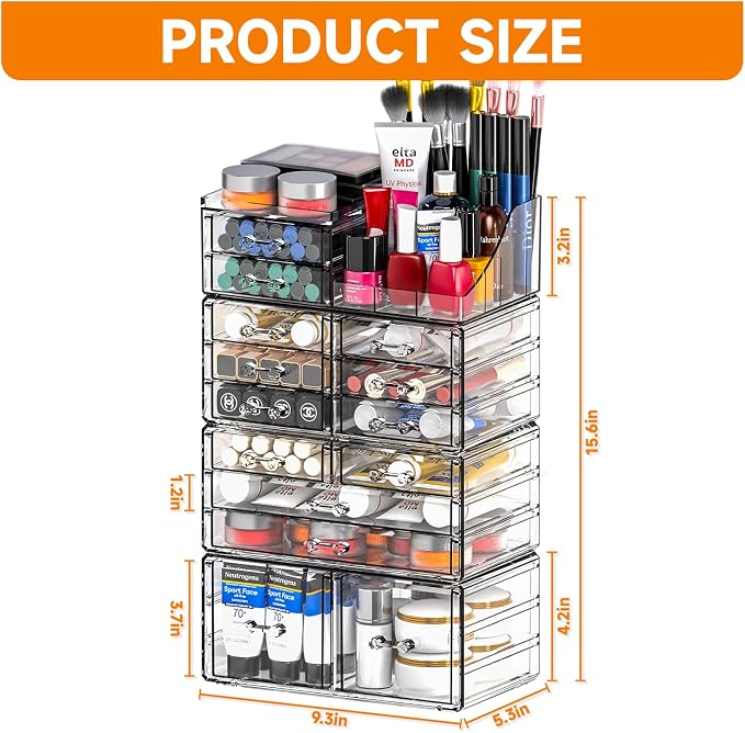 Cq acrylic Make Up Organizers for Vanity - Image 3