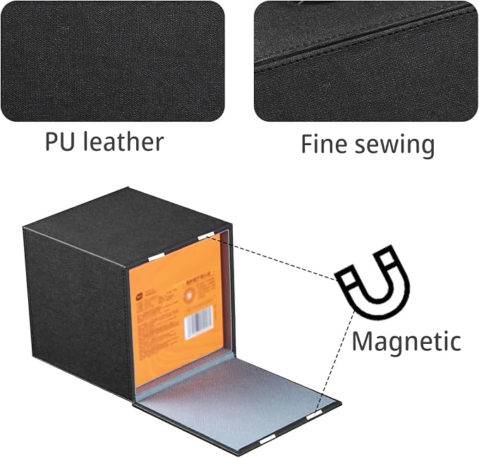 Leather Tissue Box Cover Square, Decorative Cube Tissue Box Holder - Image 4