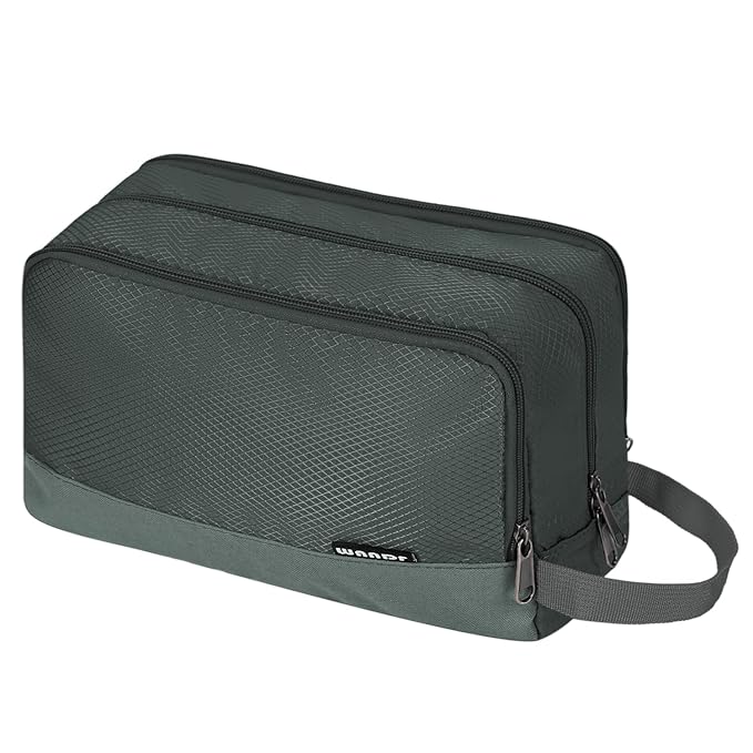 Toiletry Bag for Men Hanging Dopp Kit Water Resistant Shaving Bag Small by WANDF