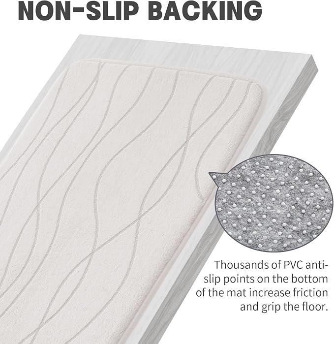 YIHOUSE Memory Foam Bathroom Rug Sets 3 Piece, Ultra Absorbent Bath Mat - Image 6