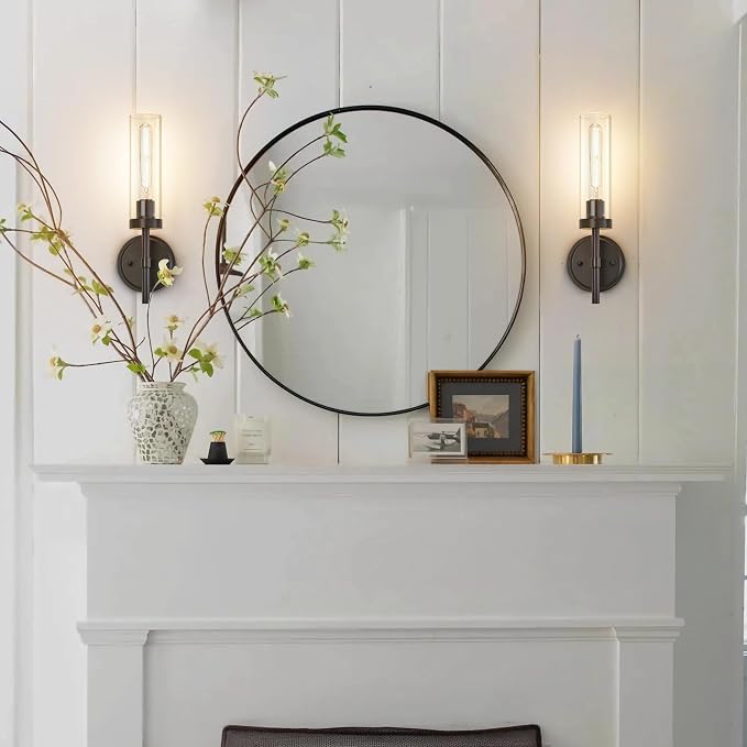 Oil Rubbed Bronze Wall Sconces Set of Two, Bathroom Wall Sconces Vanity Lights - Image 8