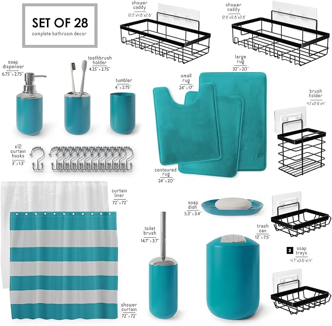 Clara Clark Bathroom Accessories Set - Image 2