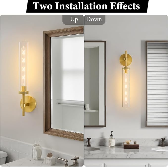 Brass Knurled Tube Wall Sconce - Image 7