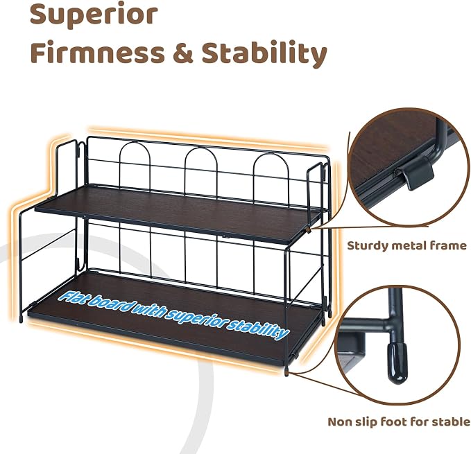 Bathroom Counter Organizer 10s Tool-Free Install, 2 Tier Bathroom Organizers - Image 5