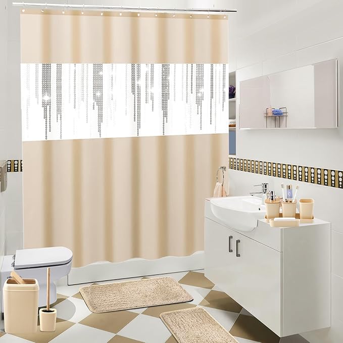 Beige Bathroom Accessories Set - Image 6