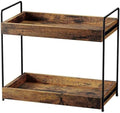 2 Tier Bathroom Counter Organizer Wood Bathroom Storage Shelf Spice Rack by mahueeol