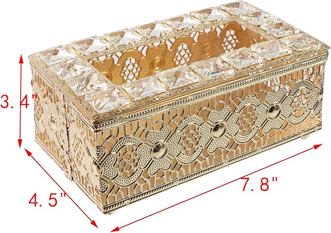 Geesatis Tissue Box Cover, Rectangle Tissue Box Holder, Rectangular Napkin - Image 2