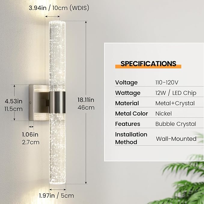 Modern LED Wall Sconces Set of Two - Image 3