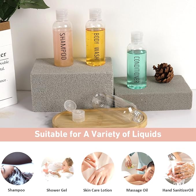 Travel Bottles for Toiletries 3.4oz/100ml 4 Pack TSA Approved Leak-Proof Travel - Image 5