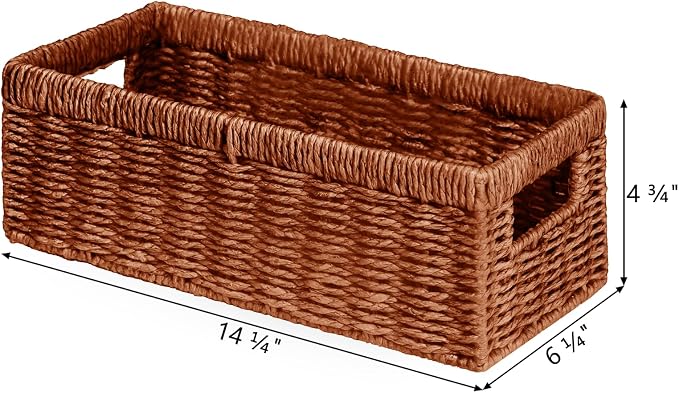 Vagusicc Wicker Storage Basket, Paper Rope Wicker Baskets - Image 2